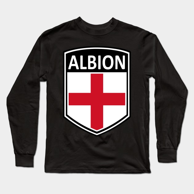 Flag Shield - Albion Long Sleeve T-Shirt by Taylor'd Designs